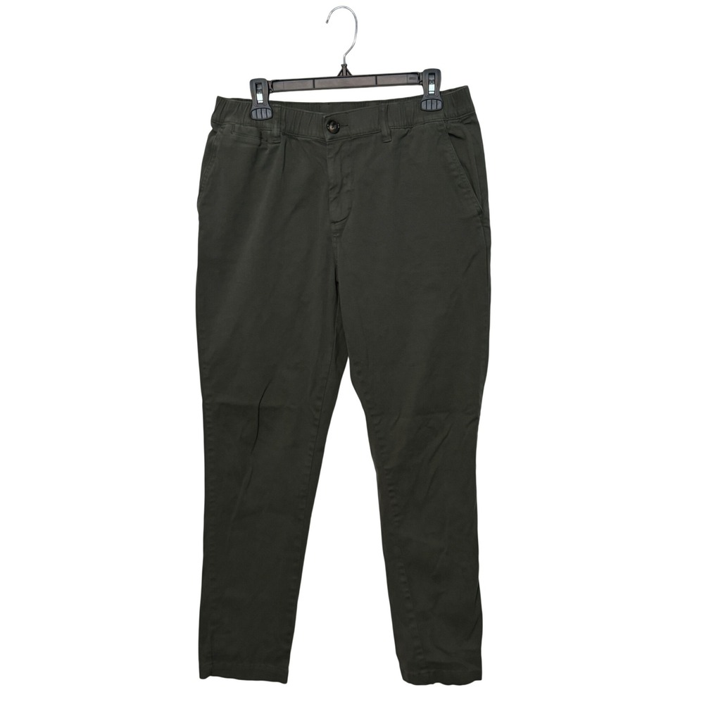 Cove USA Chino Pants Mens 32x32 (32x30.5) Olive Green Elastic Waist Stretch